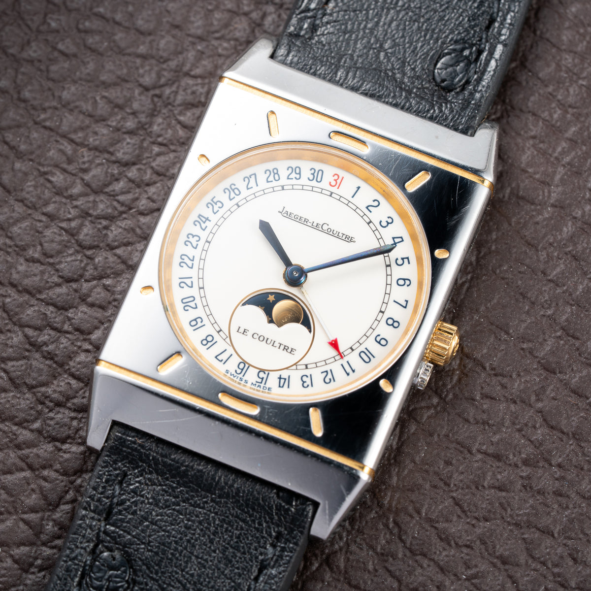 Jaeger-LeCoultre Moonphase Triple Calendar “LeCoultre” Quartz Ref. 400.6.20 from 1990s