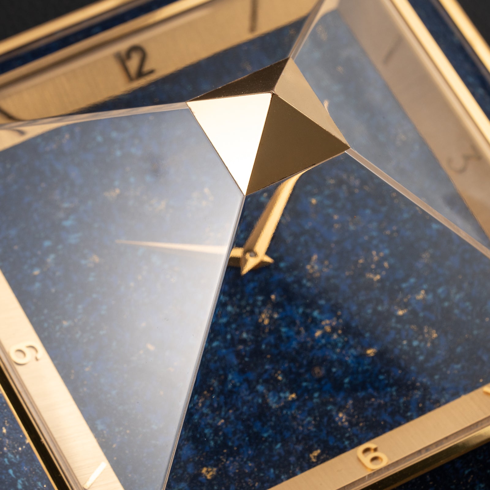 Jaeger LeCoultre Piramide Lapis Lazulli 8 day Clock Ref 475 circa 1960s
