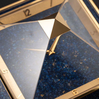 Jaeger LeCoultre Piramide Lapis Lazulli 8 day Clock Ref 475 circa 1960s