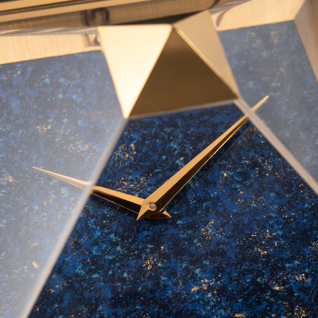 Jaeger LeCoultre Piramide Lapis Lazulli 8 day Clock Ref 475 circa 1960s