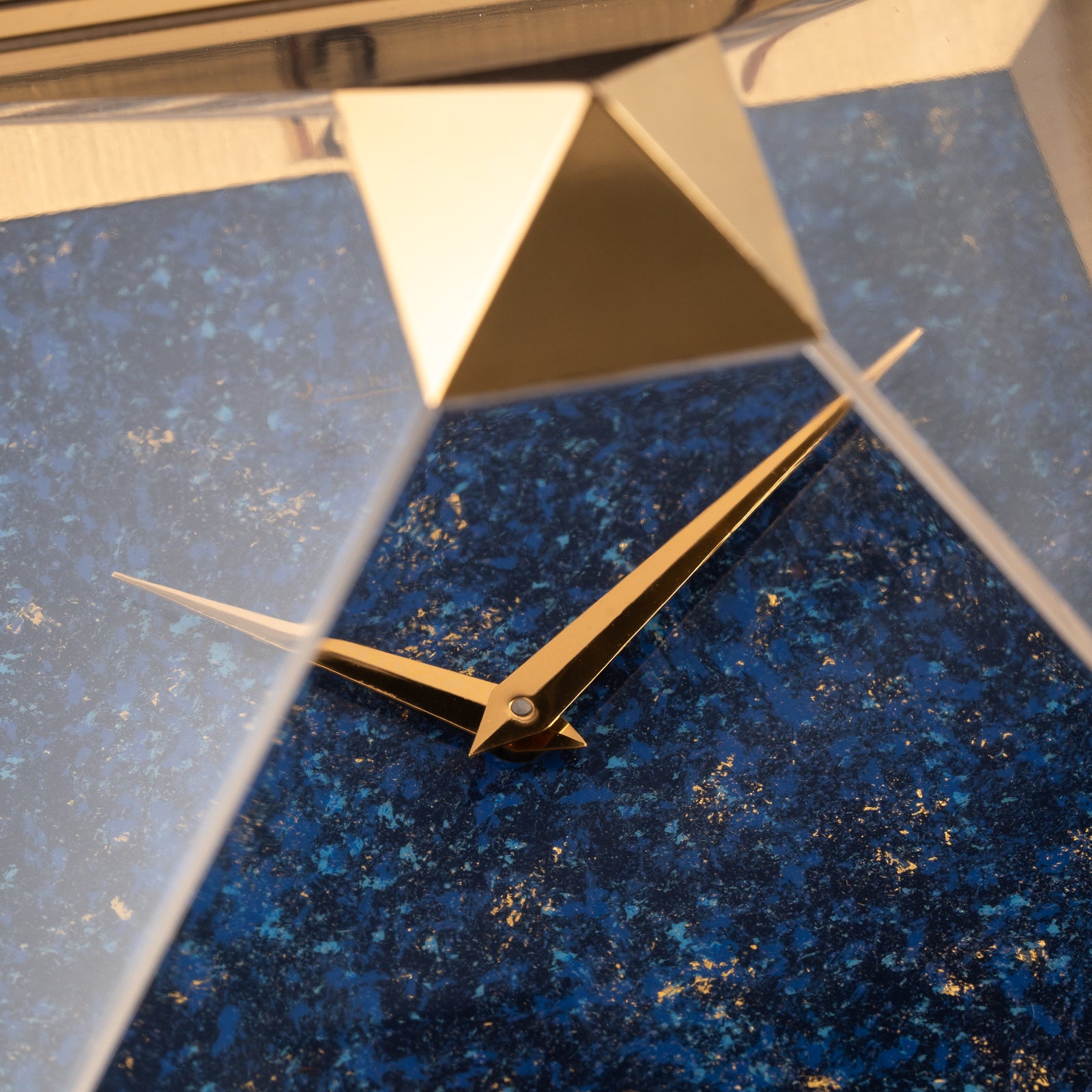 Jaeger LeCoultre Piramide Lapis Lazulli 8 day Clock Ref 475 circa 1960s