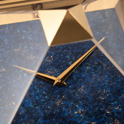 Jaeger LeCoultre Piramide Lapis Lazulli 8 day Clock Ref 475 circa 1960s
