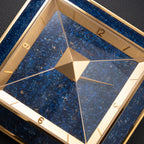 Jaeger LeCoultre Piramide Lapis Lazulli 8 day Clock Ref 475 circa 1960s