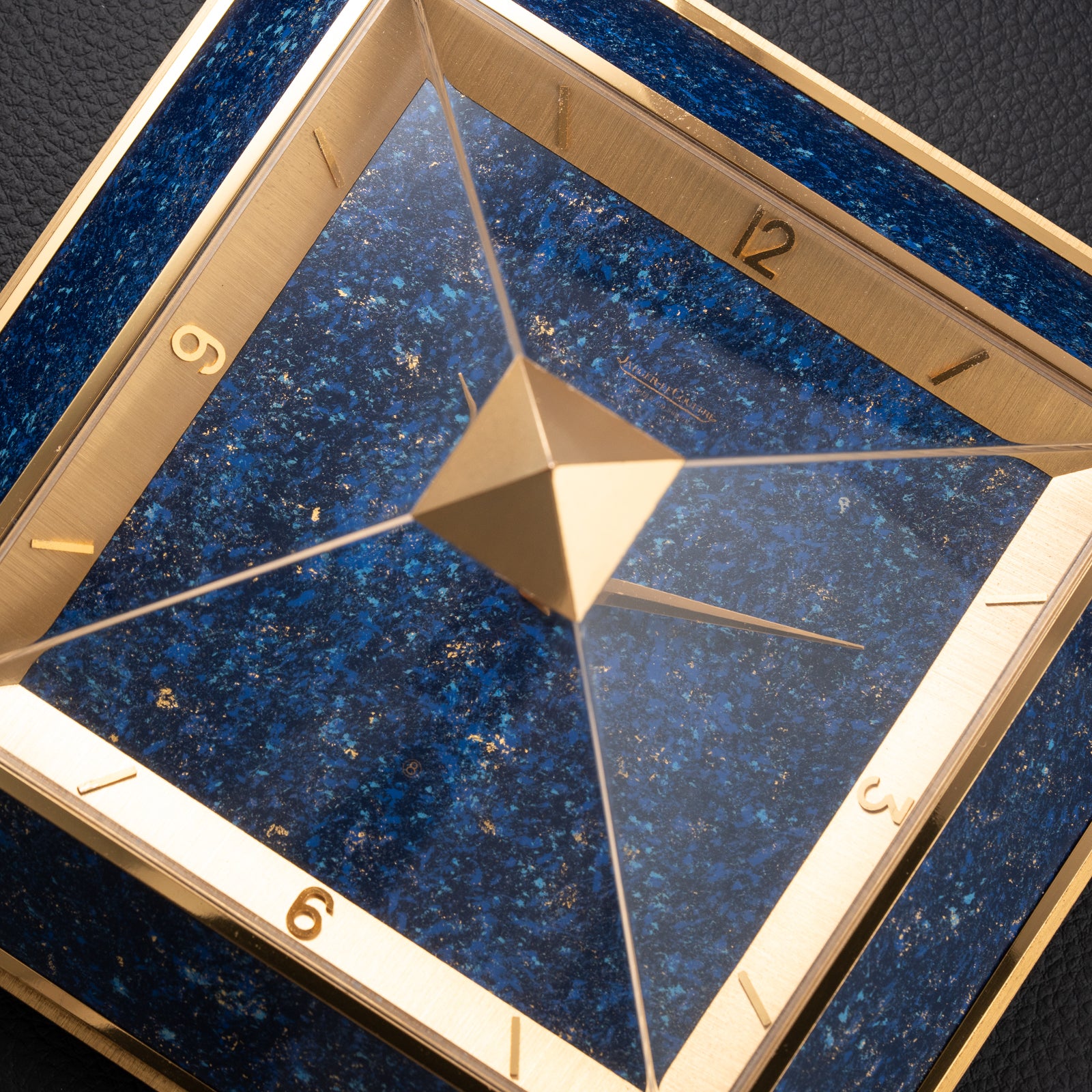 Jaeger LeCoultre Piramide Lapis Lazulli 8 day Clock Ref 475 circa 1960s