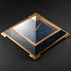 Jaeger LeCoultre Piramide Lapis Lazulli 8 day Clock Ref 475 circa 1960s