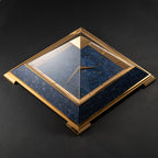 Jaeger LeCoultre Piramide Lapis Lazulli 8 day Clock Ref 475 circa 1960s