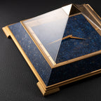 Jaeger LeCoultre Piramide Lapis Lazulli 8 day Clock Ref 475 circa 1960s