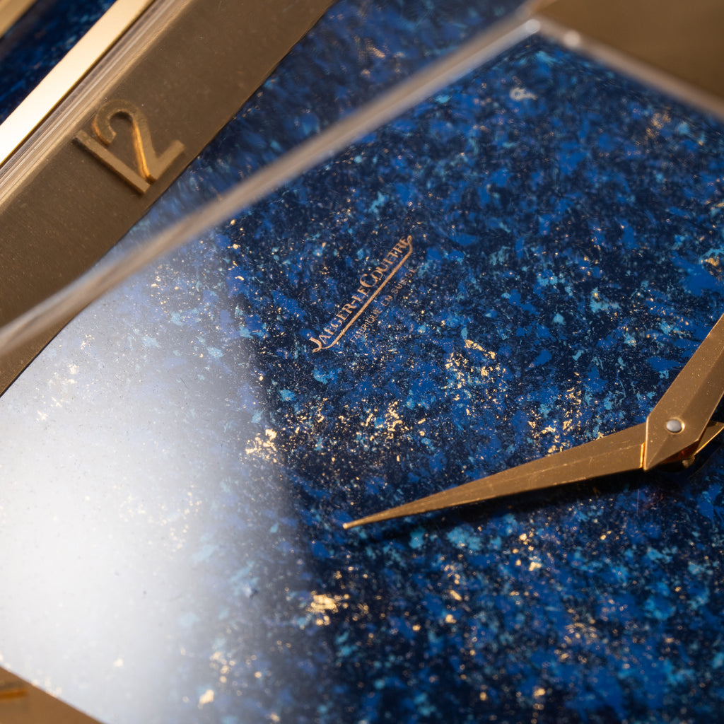 Jaeger LeCoultre Piramide Lapis Lazulli 8 day Clock Ref 475 circa 1960s