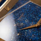 Jaeger LeCoultre Piramide Lapis Lazulli 8 day Clock Ref 475 circa 1960s