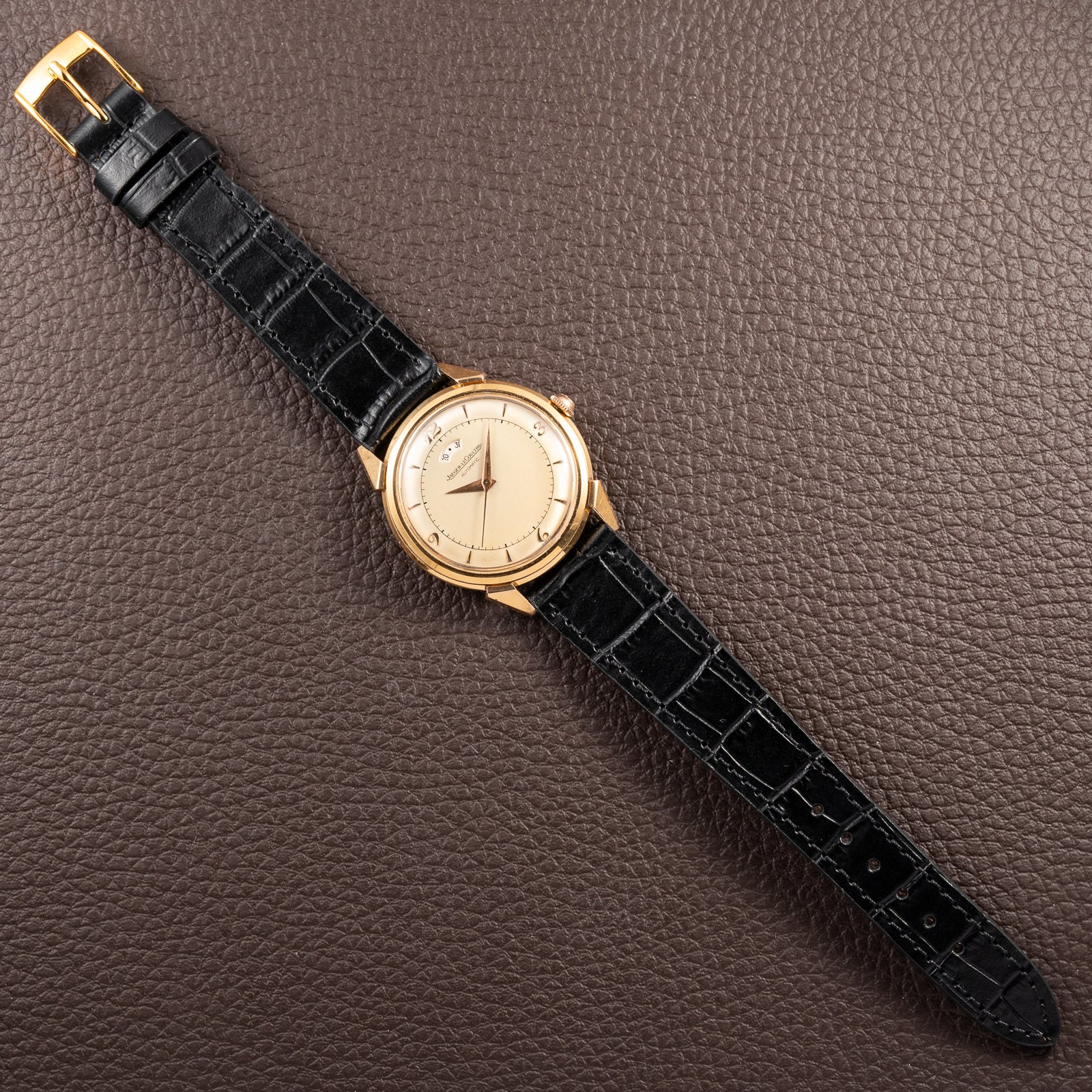 Jaeger-LeCoultre Powermatic Bumper Automatic French 18K Rosé Gold Breguet Numeral Dial from 1950s