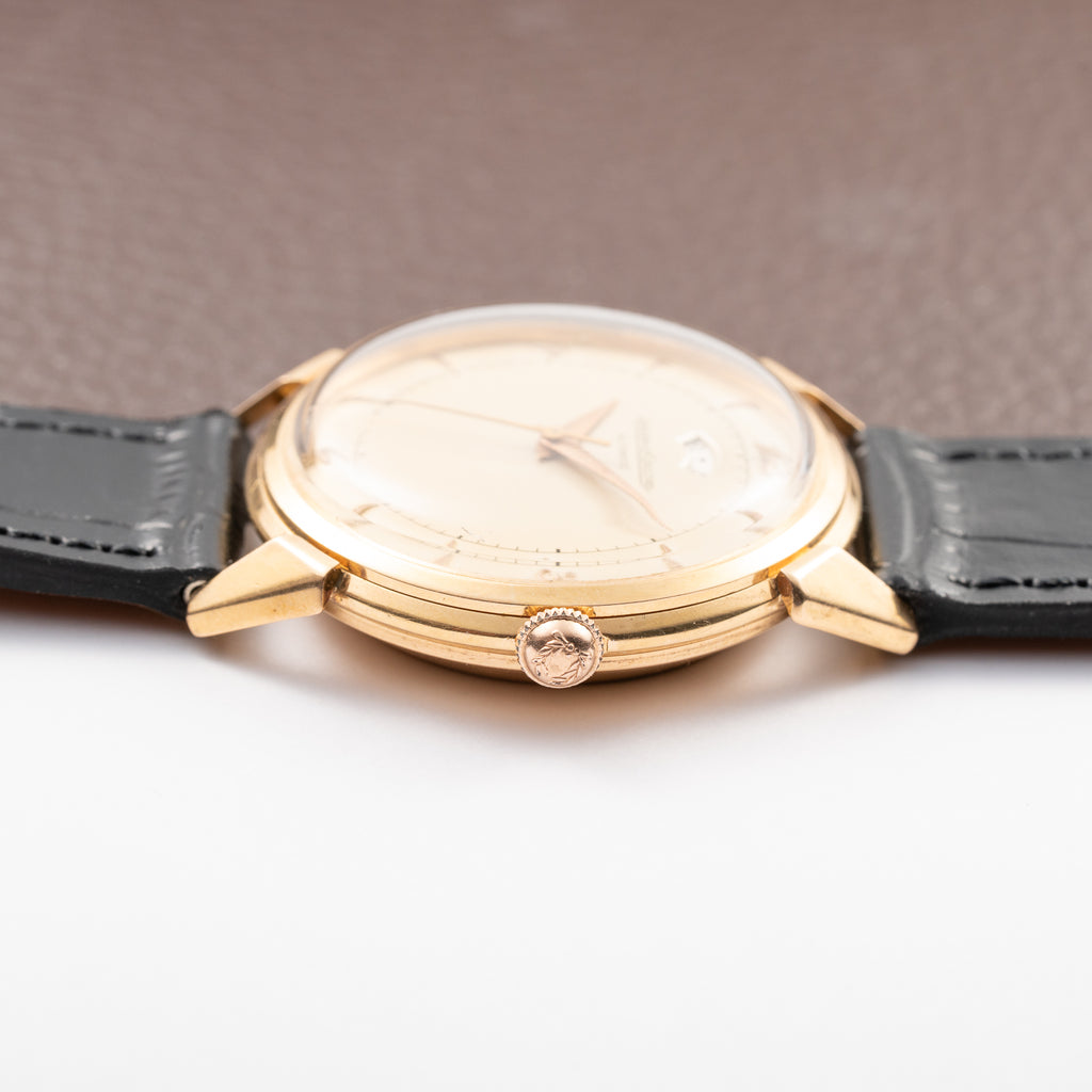 Jaeger-LeCoultre Powermatic Bumper Automatic French 18K Rosé Gold Breguet Numeral Dial from 1950s