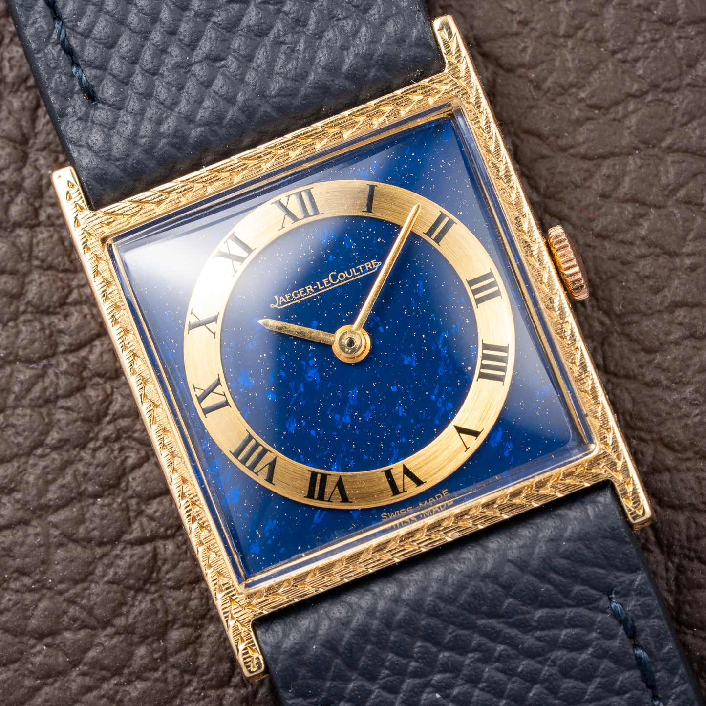 Jaeger-LeCoultre Vogue “Lapis Lazuli” Tank 18K Yellow Gold Ref. 9014 from 1970s