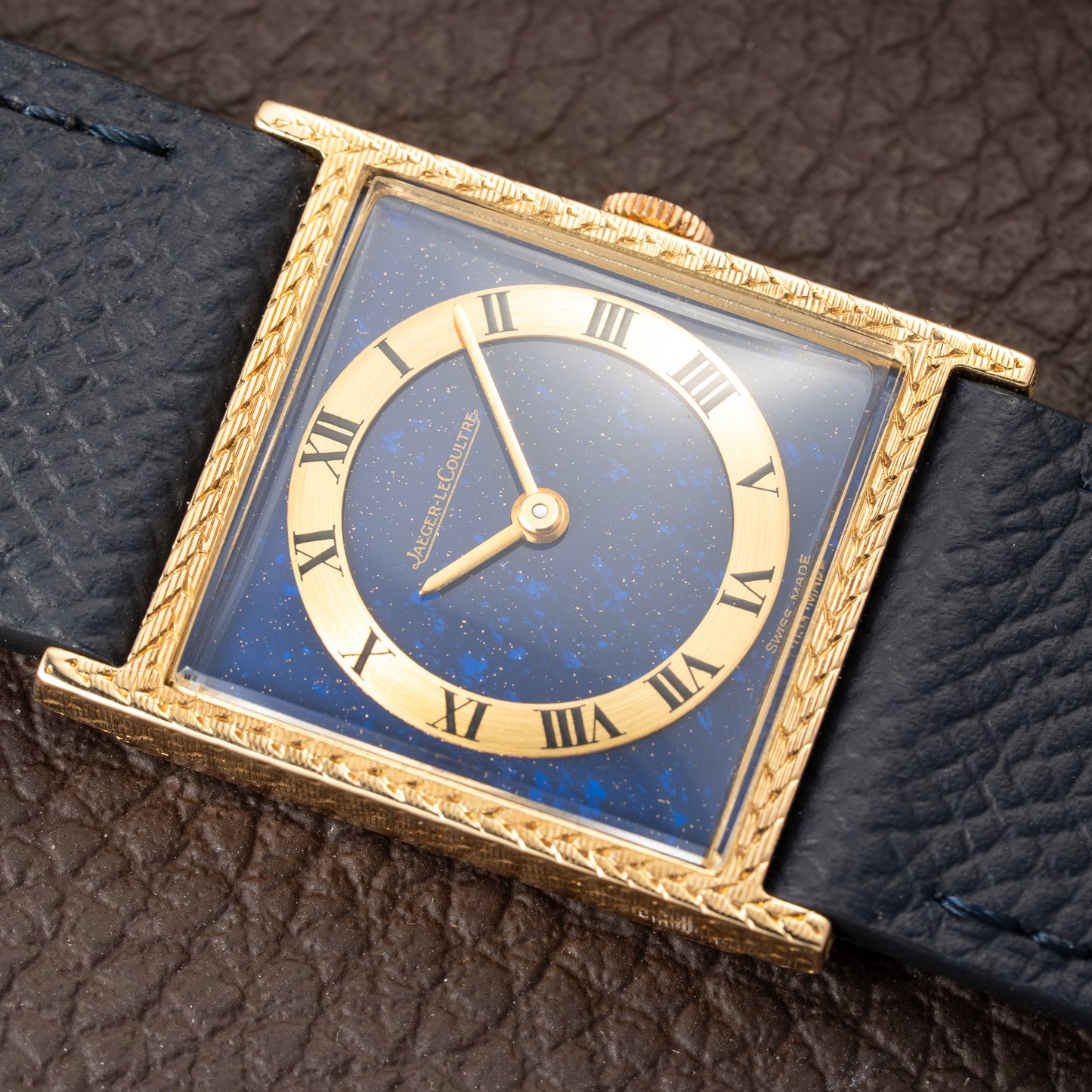Jaeger-LeCoultre Vogue “Lapis Lazuli” Tank 18K Yellow Gold Ref. 9014 from 1970s