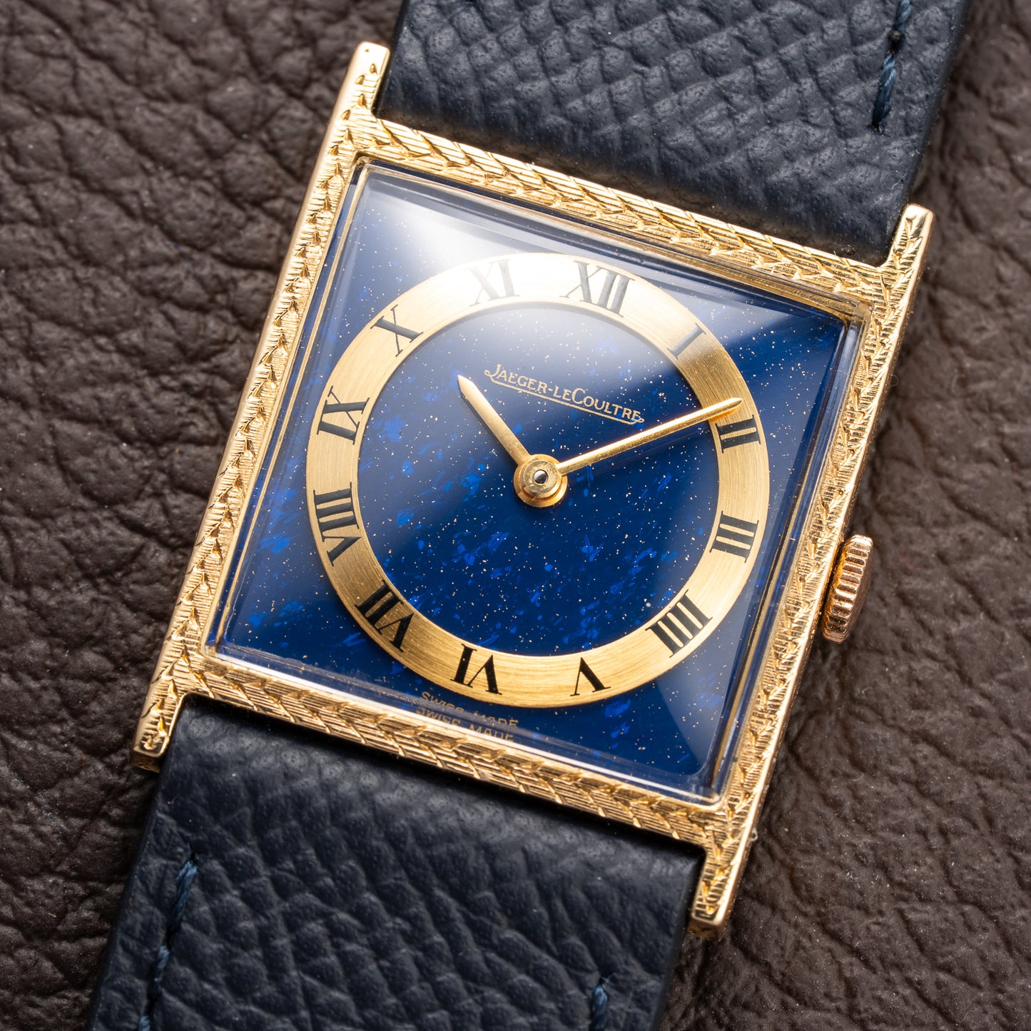 Jaeger-LeCoultre Vogue “Lapis Lazuli” Tank 18K Yellow Gold Ref. 9014 from 1970s