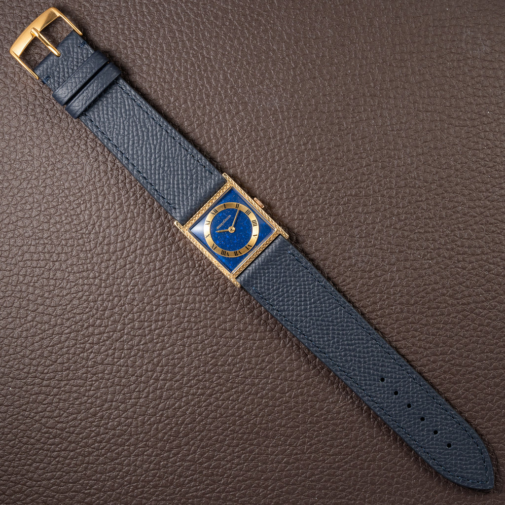 Jaeger-LeCoultre Vogue “Lapis Lazuli” Tank 18K Yellow Gold Ref. 9014 from 1970s