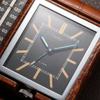 Jaeger-LeCoultre Weather Station 8 Jours Travel Alarm Clock Black Dials Alligator Leather From 1940s