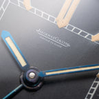 Jaeger-LeCoultre Weather Station 8 Jours Travel Alarm Clock Black Dials Alligator Leather From 1940s