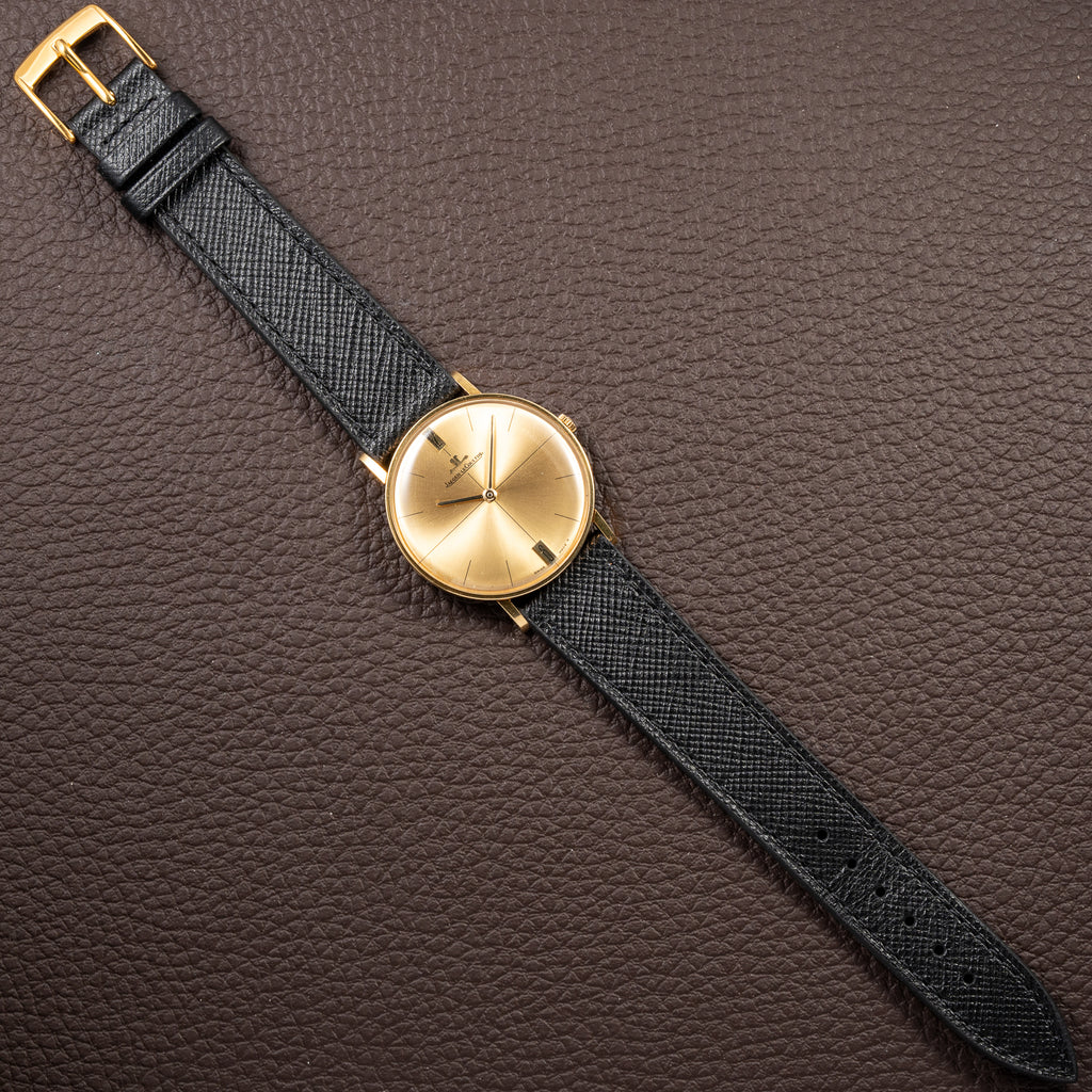 Jaeger LeCoultre Dress Watch Ultra thin Crosshair Dial 18K Yellow Gold Ref 1947