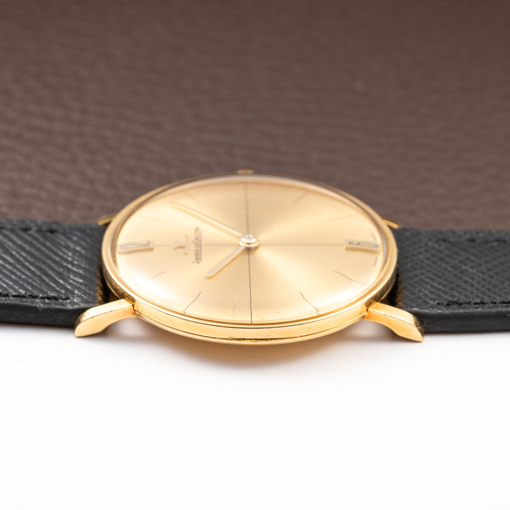 Jaeger LeCoultre Dress Watch Ultra thin Crosshair Dial 18K Yellow Gold Ref 1947
