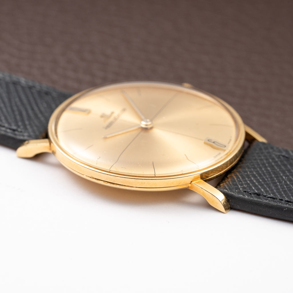 Jaeger LeCoultre Dress Watch Ultra thin Crosshair Dial 18K Yellow Gold Ref 1947