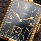 LeCoultre UniPlan Black Sector Dial 18K Yellow Gold from 1930s