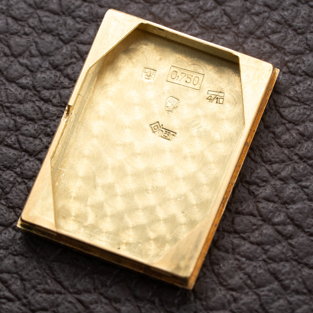 LeCoultre UniPlan Black Sector Dial 18K Yellow Gold from 1930s