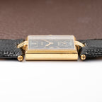 LeCoultre UniPlan Black Sector Dial 18K Yellow Gold from 1930s