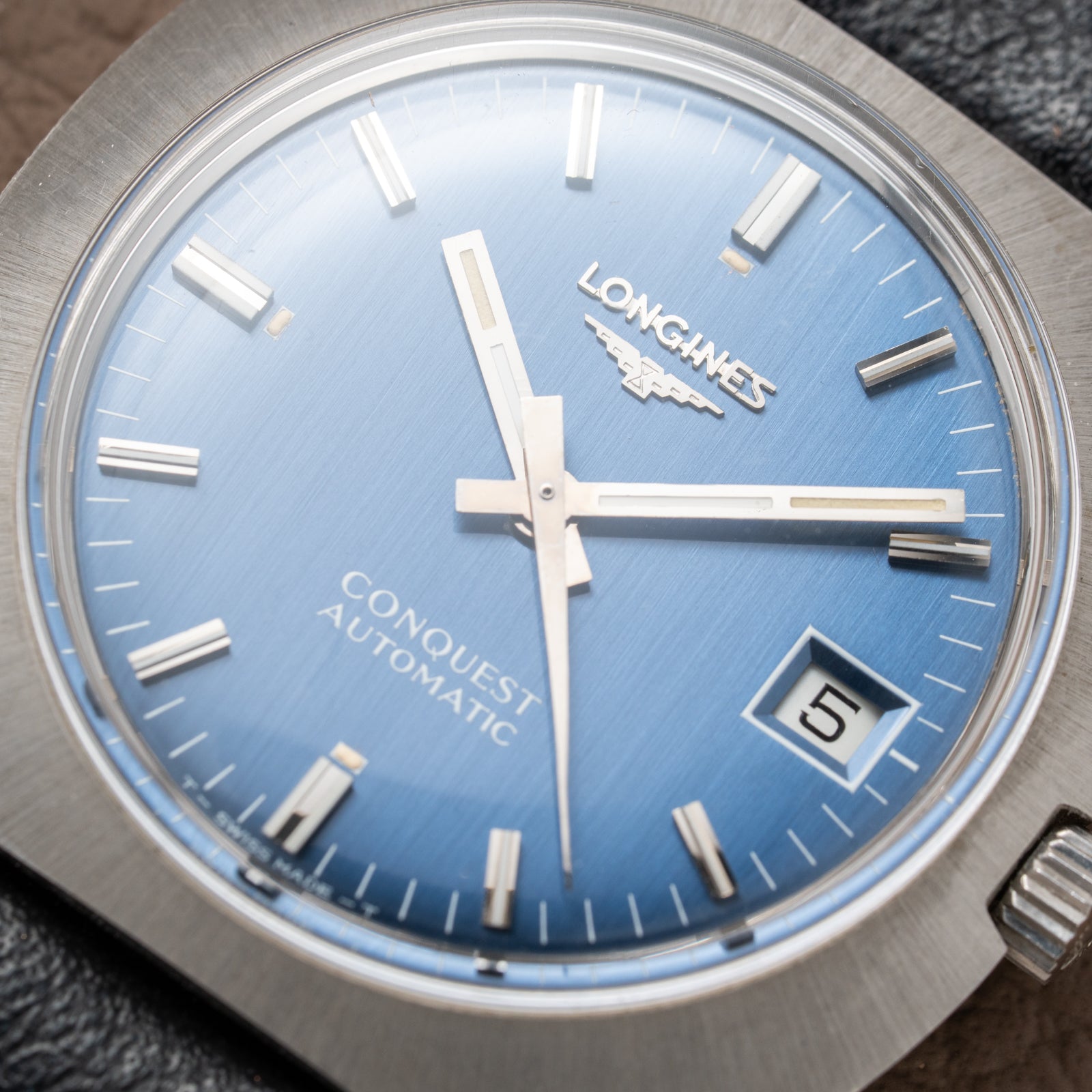Longines Conquest Automatic Blue Dial NOS Ref. 1571 from 1970s