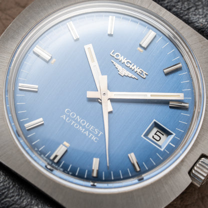 Longines Conquest Automatic Blue Dial NOS Ref. 1571 from 1970s