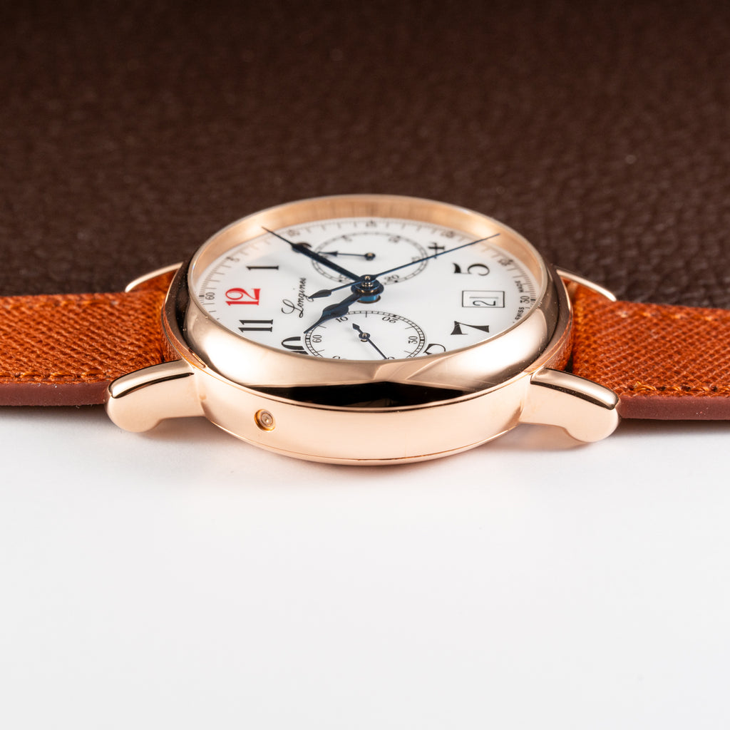 Longines Heritage 180th Anniversary Ref. L27758233 Rosé Gold 18k with Monopusher circa 2012