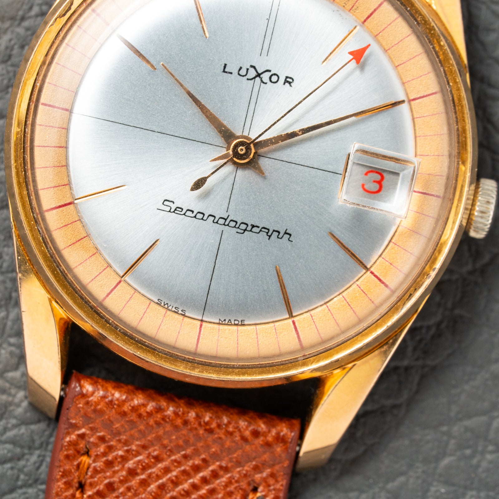 Luxor Secondograph Seconde Mort Rare ‘Jumping Seconds’ with Cal. Chézard 7402