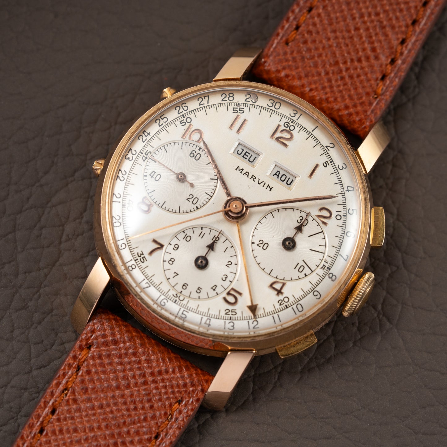 Marvin Valjoux 72c 18K Rosé Gold