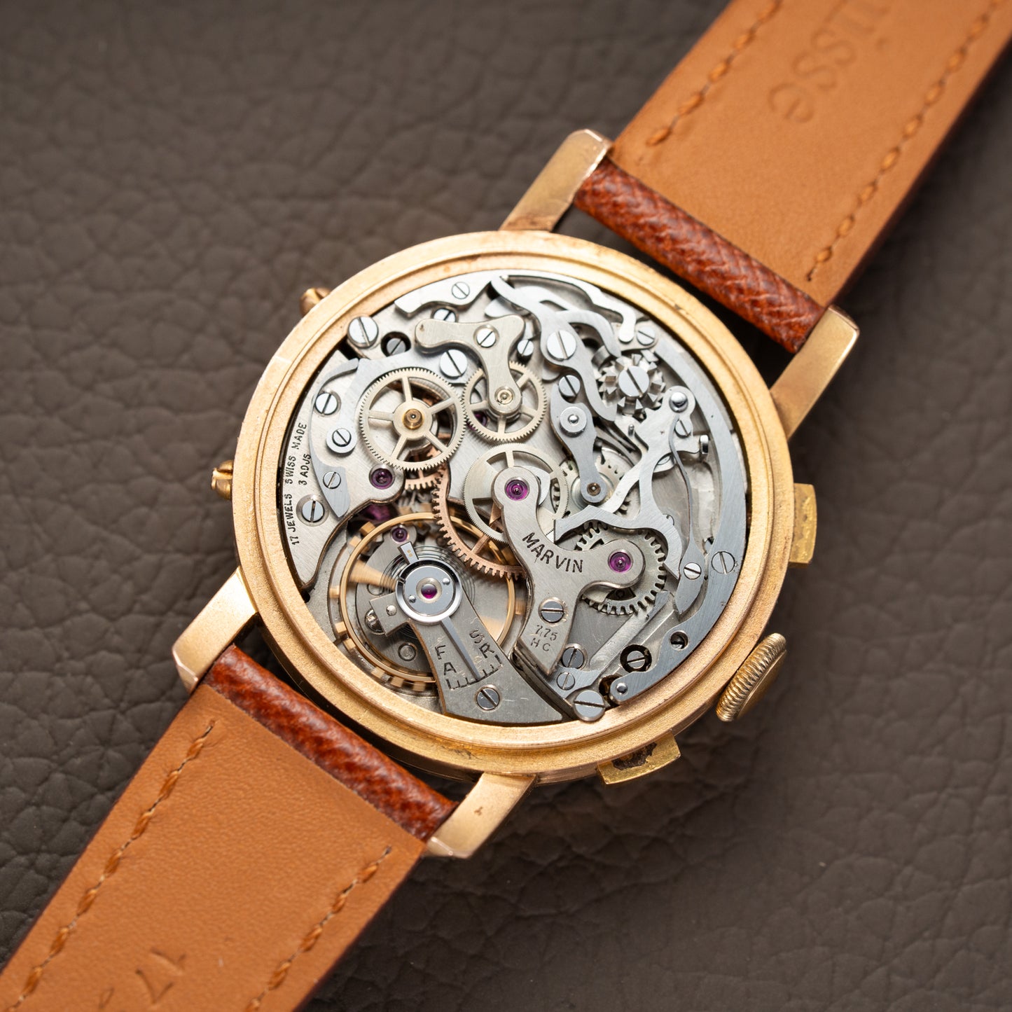 Marvin Valjoux 72c 18K Rosé Gold