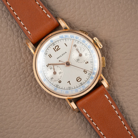 Mildia Valjoux 22 Chronograph Stepped Lugs