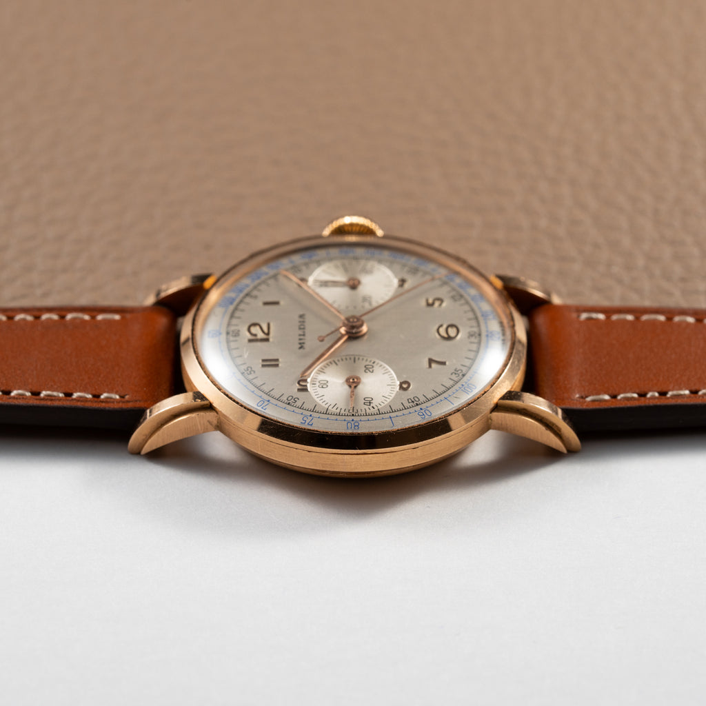 Mildia Valjoux 22 Chronograph Stepped Lugs