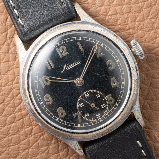 Minerva D.H. “Dienstuhr Heer” Military Army Watch from WWII Issued circa 1944