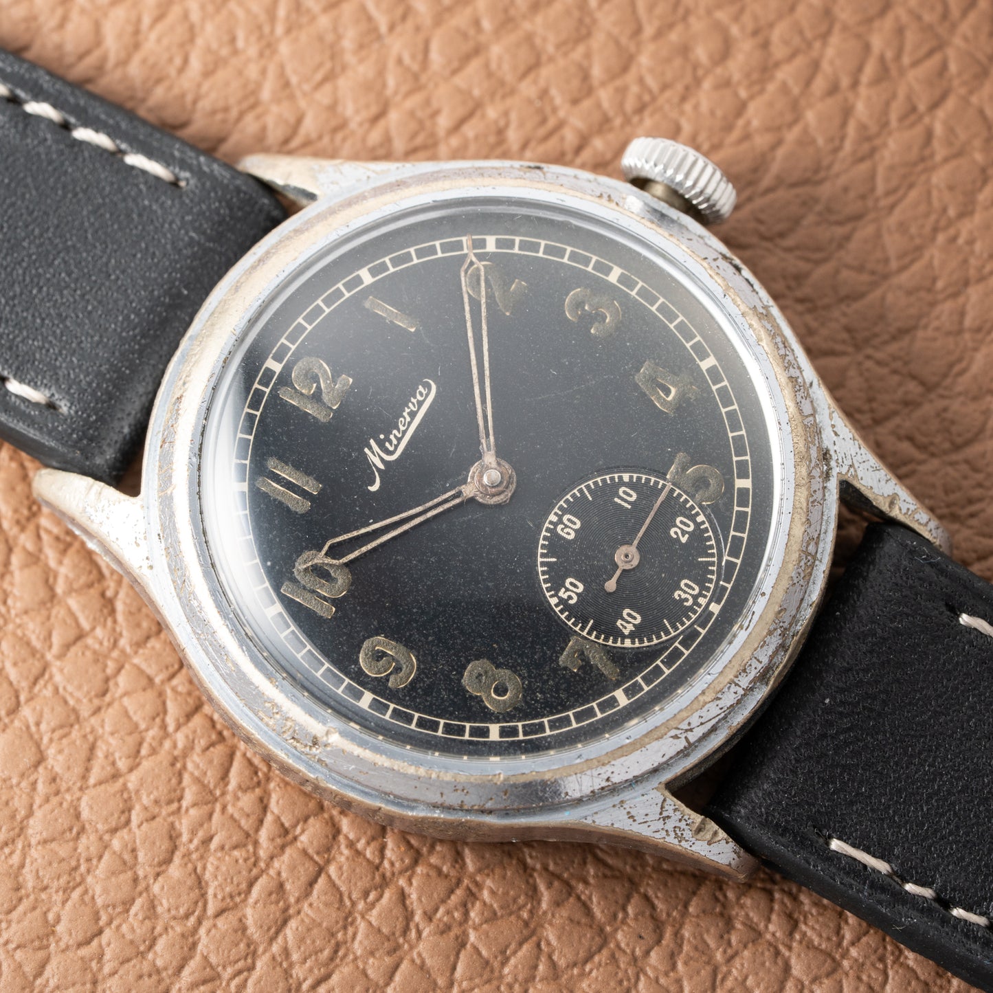 Minerva D.H. “Dienstuhr Heer” Military Army Watch from WWII Issued circa 1944
