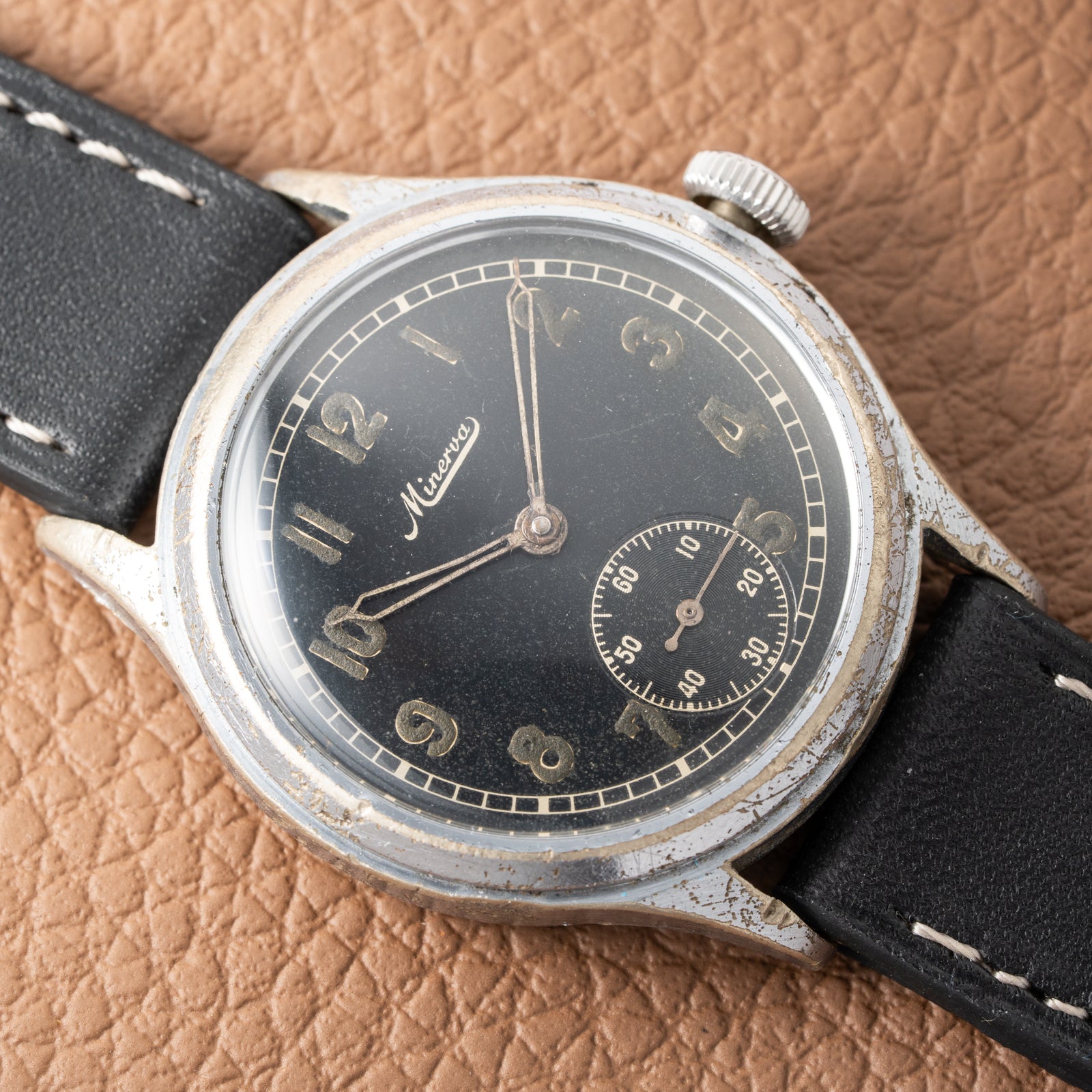 Minerva D.H. “Dienstuhr Heer” Military Army Watch from WWII Issued circa 1944