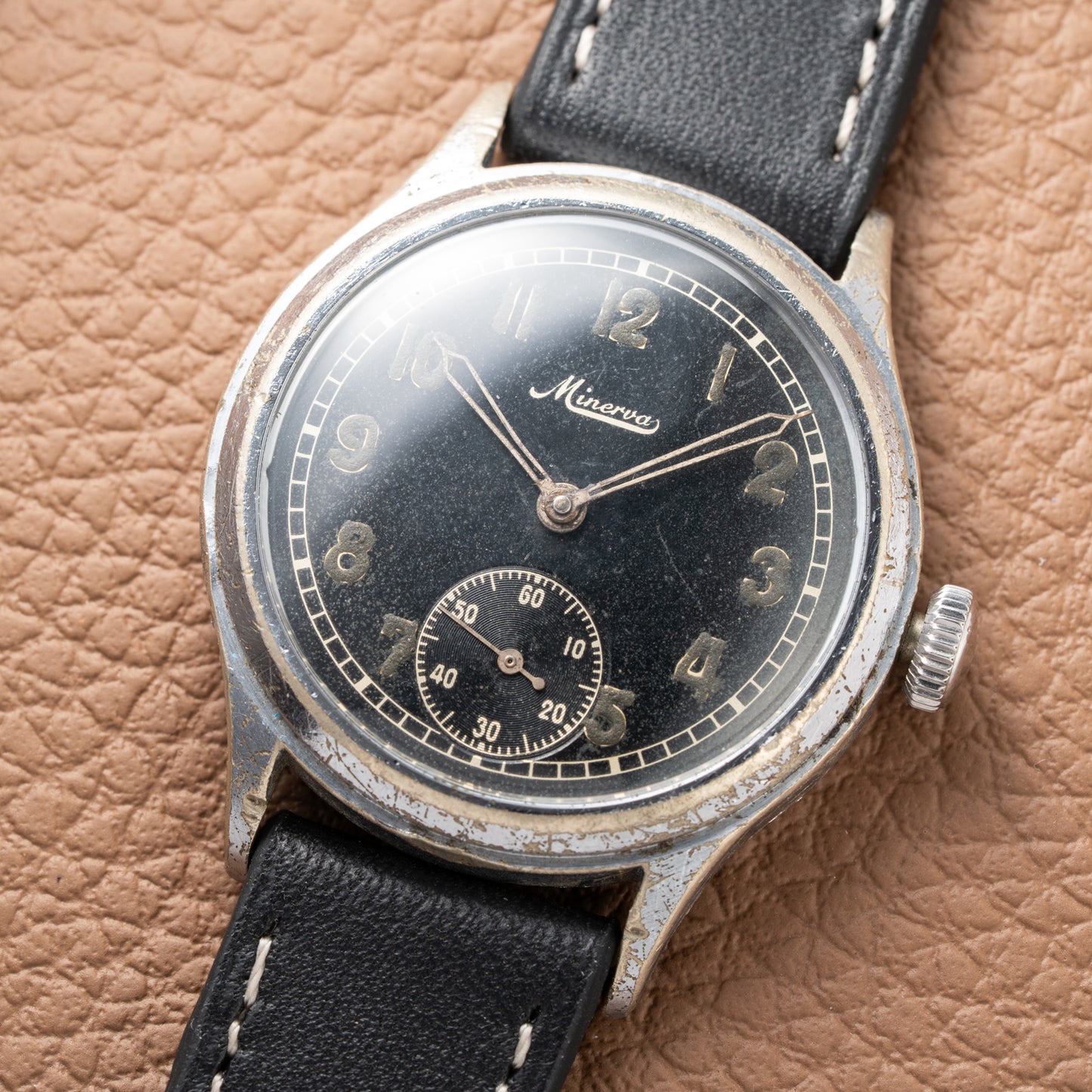 Minerva D.H. “Dienstuhr Heer” Military Army Watch from WWII Issued circa 1944