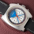 Mondia Chronograph Tropical Exotic Blue Vignette Dial Triple Register Valjoux 7736 Ref. 03-993-60