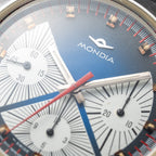 Mondia Chronograph Tropical Exotic Blue Vignette Dial Triple Register Valjoux 7736 Ref. 03-993-60