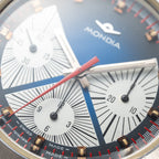 Mondia Chronograph Tropical Exotic Blue Vignette Dial Triple Register Valjoux 7736 Ref. 03-993-60