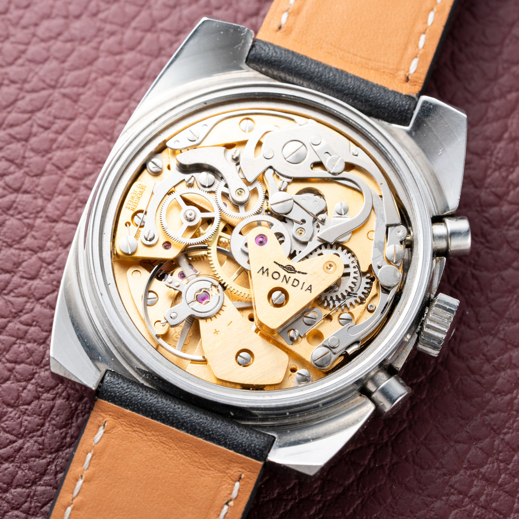 Mondia Chronograph Tropical Exotic Blue Vignette Dial Triple Register Valjoux 7736 Ref. 03-993-60