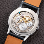 Movado Calendograf Triple Calendar Black Gilt Two Tone Thick Radium Dial Ref. 14816 Circa 1940s