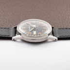 Movado Calendograf Triple Calendar Black Gilt Two Tone Thick Radium Dial Ref. 14816 Circa 1940s