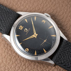 Omega Black Dial Rare Sunken Indexes Cal. 266 Ref. 2750 from 1954