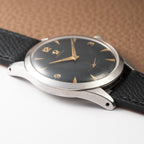 Omega Black Dial Rare Sunken Indexes Cal. 266 Ref. 2750 from 1954
