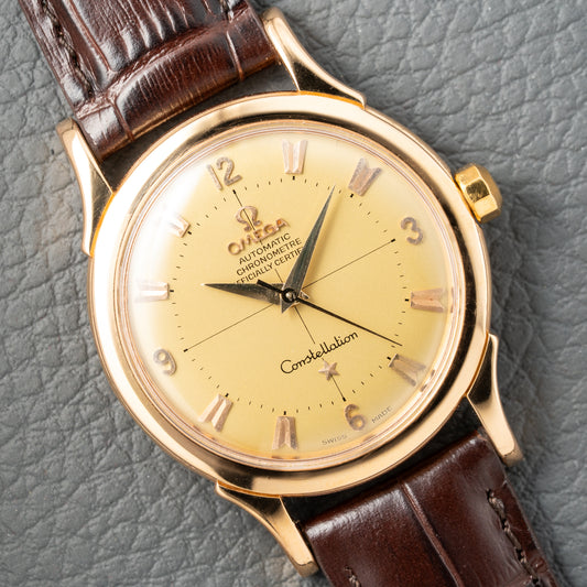 Omega Constellation Automatic Crosshair 18K Rosé Gold Ref. 2852 / 2853 French Case 1956