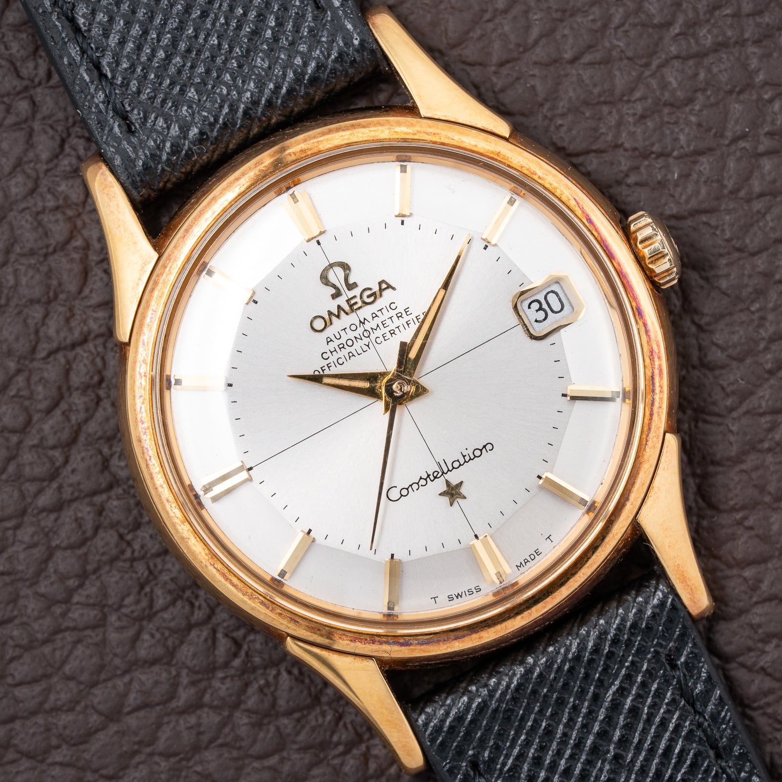 Omega Constellation Automatic Pie Pan 18k Yellow Gold Ref. 14393 from 1959