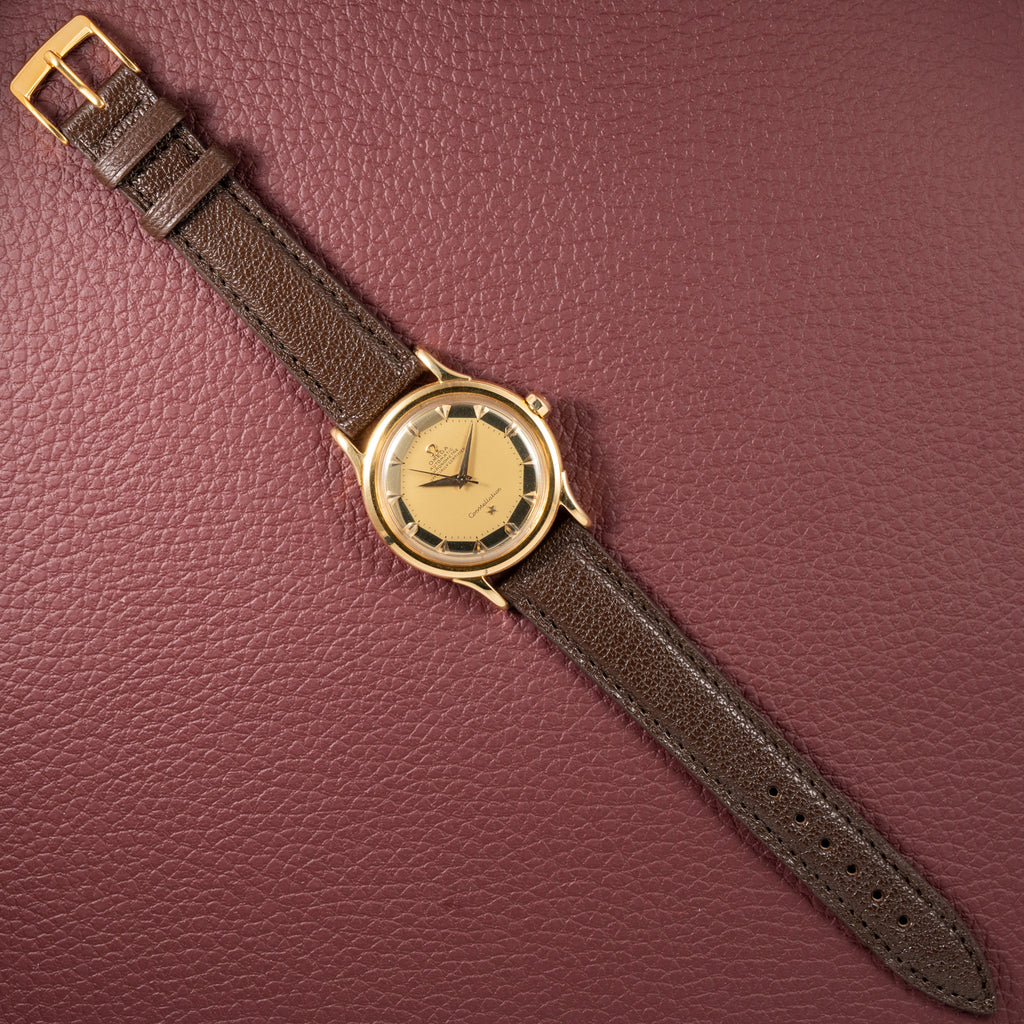 Omega Constellation DeLuxe Pie Pan 18K Yellow Gold from 1952 ref 2652